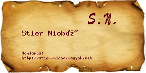 Stier Niobé névjegykártya